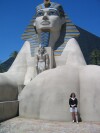 Michelle in front of the Sphynx at the Luxor.