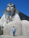 A shot of me in front of the Luxor hotel.  You can get a feeling for how big this replica really is.