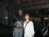 Michelle with the Klingon character actor that roams around Quark's bar.  They had a great sense of humor, and weren't as annoying as I had feared they would be when we first saw them.