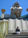 Michelle in front of the MGM Grand.  Again, I'm just dumb founded by the shear scale of the statues and such around Vegas.