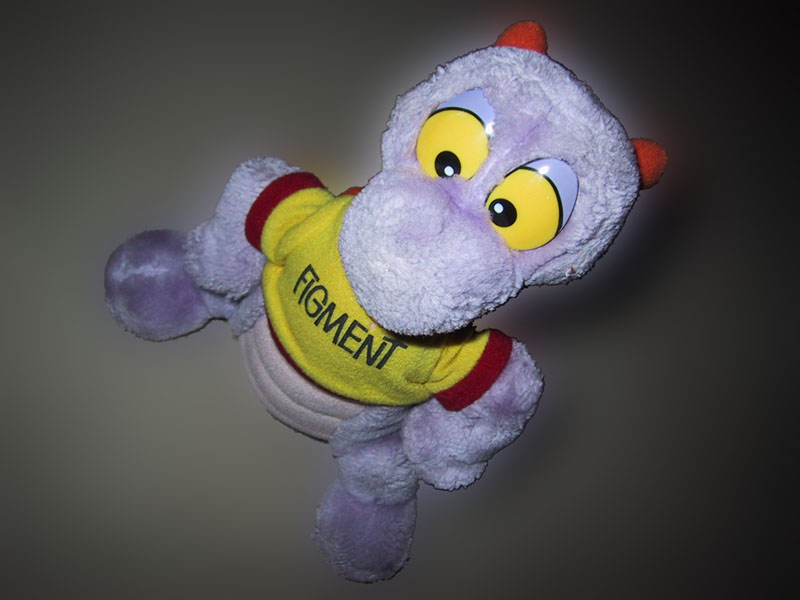 Figment, defender of stuffed animals everywhere.