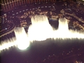And of course here's why anyone goes to the top of the Eiffel tower, to see the Bellagio Fountain show.  You can make out the music from 460 feet up and watch the show, that is if you can jostle your way to the front of the observation deck.