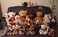 This is literally all of the stuffed animals we own.  Every last one, even the TiVo guy is in the shot.